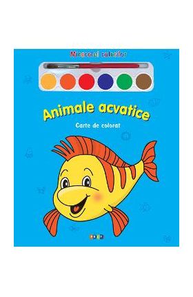 Animale acvatice - Miracolul culorilor - Carte de colorat