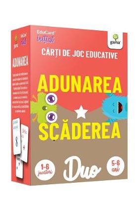 Adunarea. Scaderea. Carti de joc educative