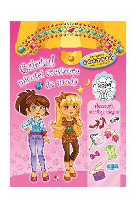 Caietul micutei creatoare de moda. Accesorii, machiaj, coafuri (roz)