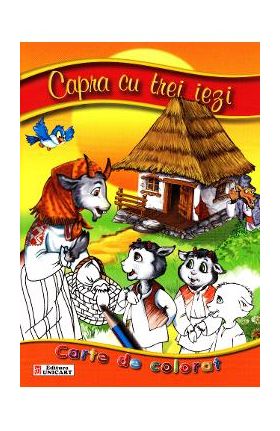 Capra cu trei iezi - Carte de colorat