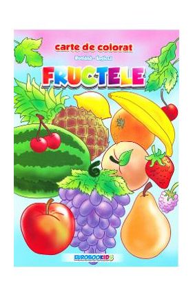 Fructele - Carte de colorat