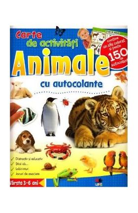 Animale - Carte de activitati cu autocolante