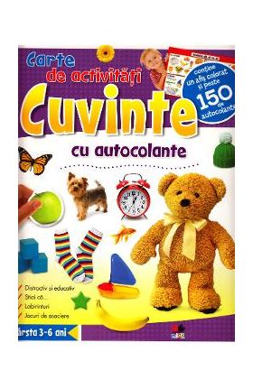 Cuvinte. Carte de activitati cu autocolante 3-6 ani