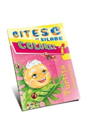 Citesc pe silabe, colorez. Turtita fermecata