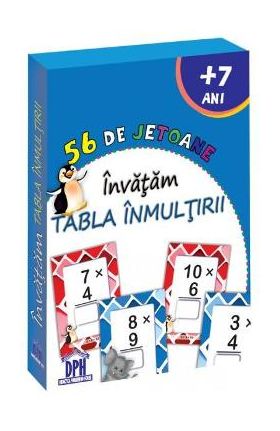 56 De Jetoane: Invatam Tabla Inmultirii (7 Ani+)