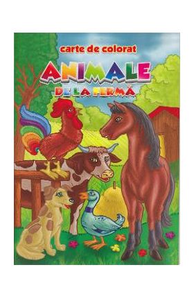 Animale de la ferma - Carte de colorat