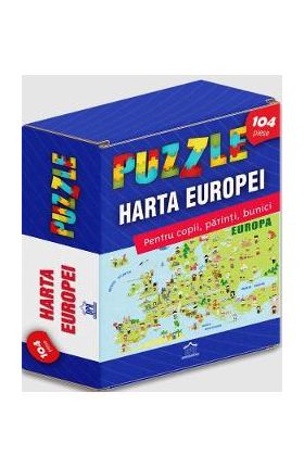 Harta Europei. Puzzle 104 piese