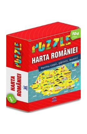 Harta Romaniei. Puzzle 104 piese