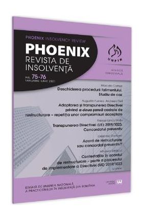 Phoenix. Revista de insolventa. Nr.75-76 Ianuarie-Iunie 2021