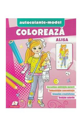 Coloreaza Alisa. Autocolante model