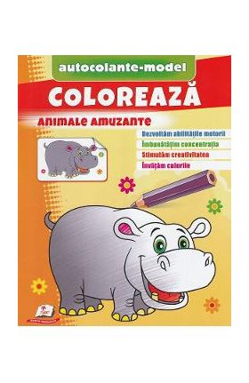Coloreaza animale amuzante. Autocolante model