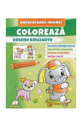 Coloreaza desene amuzante. Autocolante model