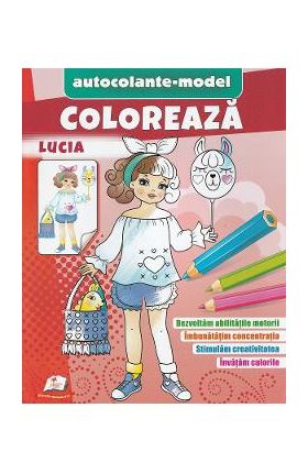 Coloreaza Lucia. Autocolante model