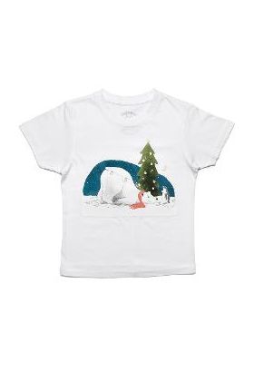 Tricou de Craciun Urs Polar. Polar Bear Xmas T-shirt - 6 ani