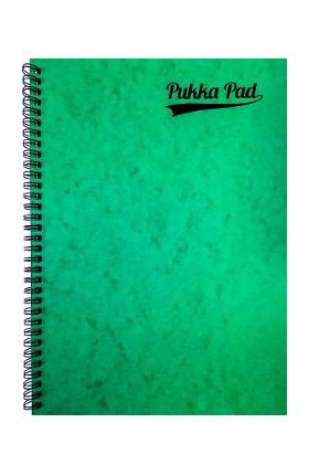 Caiet dictando cu spirala si perforatii: Pukka Pad. Verde inchis