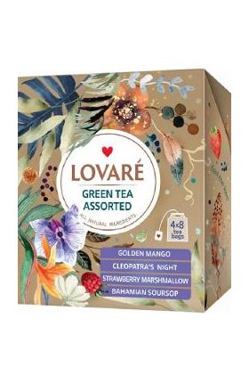 Set ceai: 4 arome x 8 pliculete: Green Tea Assorted