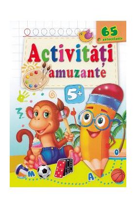 Activitati amuzante. Maimutica 65 autocolante 5 ani+