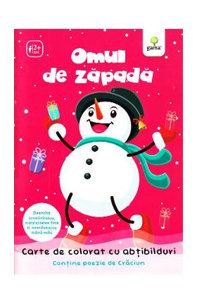 Omul de zapada - Carte de colorat cu abtibilduri