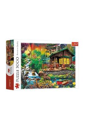 Puzzle 3000. Cabana din padure