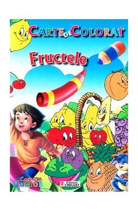 Fructele - Carte de colorat