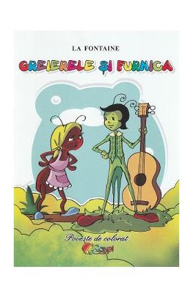 Greierele si furnica. Poveste de colorat - La Fontaine