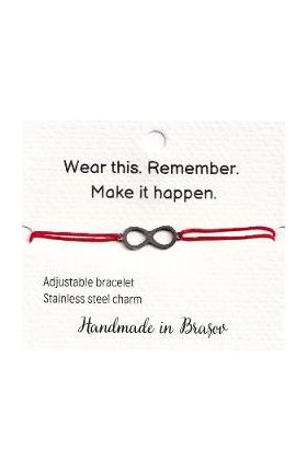 Bratara: Wear this. Remember. Make it happen - Infinit argintiu