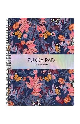 Caiet dictando cu spirala si perforatii: Pukka Pad. Model floral