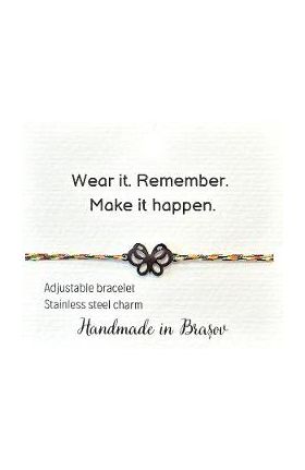 Bratara: Wear it. Remember. Make it happen - Fluturas