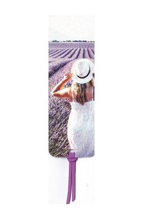 Semn de carte accesorizat snur. Lost in purple