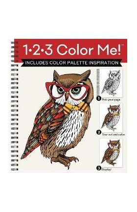 1-2-3 Color Me! (Adult Coloring Book with a Variety of Images - Owl Cover) - New Seasons