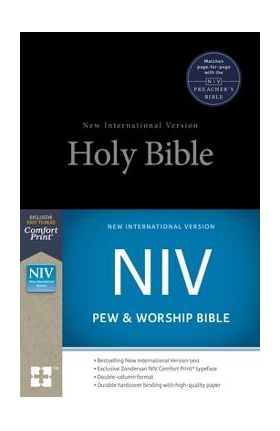 NIV, Pew and Worship Bible, Hardcover, Black - Zondervan