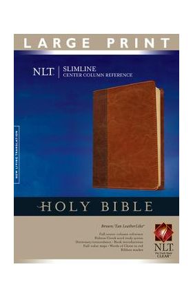 Slimline Center Column Reference Bible-NLT-Large Print - Tyndale