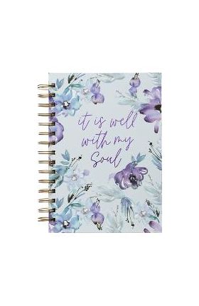 Large Hardcover Journal It Is Well with My Soul Inspirational Wire Bound Notebook W/192 Lined Pages [Hardcover] with Love - Christian Art Gifts