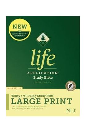NLT Life Application Study Bible, Third Edition, Large Print (Red Letter, Hardcover, Indexed) - Tyndale