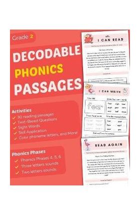 Decodable Phonics Passages Grade 2: Strengthen Reading and Comprehension Skills for Kids, Fun and Engaging Decodable Texts and More with Phonics and S - Jed Dolton