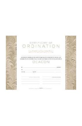 Deacon Ordination Flat Certificate (Pkg 6) - Broadman Church Supplies Staff