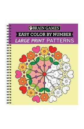 Brain Games - Easy Color by Number: Large Print Patterns - Publications International Ltd