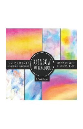 Rainbow Watercolor Scrapbook Paper Pad Vol.1 Decorative Crafts Scrapbooking Kit Collection for Card Making, Origami, Stationary, Decoupage, DIY Handma - Crafty As Ever