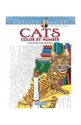 Creative Haven Cats Color by Number Coloring Book