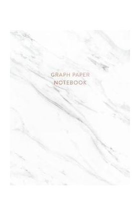 Graph Paper Notebook: Soft White Marble - 8.5 x 11 - 5 x 5 Squares per inch - 100 Quad Ruled Pages - Cute Graph Paper Composition Notebook f - Paperlush Press