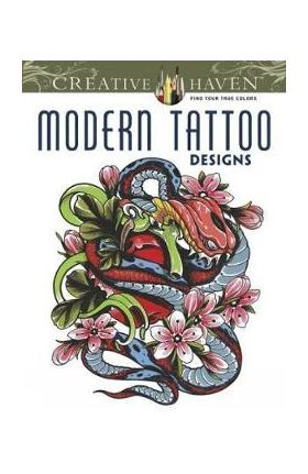 Creative Haven Modern Tattoo Designs Coloring Book