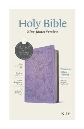 KJV Premium Value Thinline Bible, Filament Enabled Edition (Red Letter, Leatherlike, Garden Lavender) - Tyndale