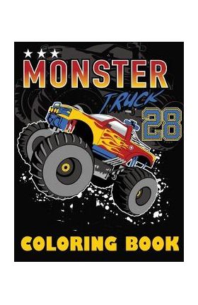 Monster Truck Coloring Book: Big Coloring Book for Boys and Girls - Blue Wave Press