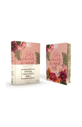 Niv, Artisan Collection Bible, Cloth Over Board, Pink Floral, Designed Edges Under Gilding, Red Letter Edition, Comfort Print - Zondervan