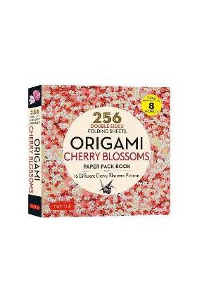 Origami Cherry Blossoms Paper Pack Book: 256 Double-Sided Folding Sheets with 16 Different Cherry Blossom Patterns with Solid Colors on the Back (Incl - Tuttle Publishing