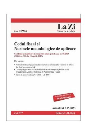 Codul fiscal si Normele metodologice de aplicare Act.5 mai 2023