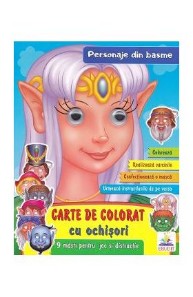 Carte de colorat cu ochisori. Personaje din basme
