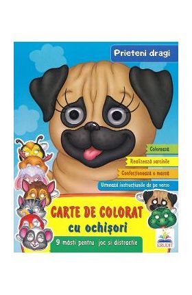 Carte de colorat cu ochisori. Prieteni dragi