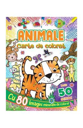 Animale. Carte de colorat cu peste 50 abtibilduri