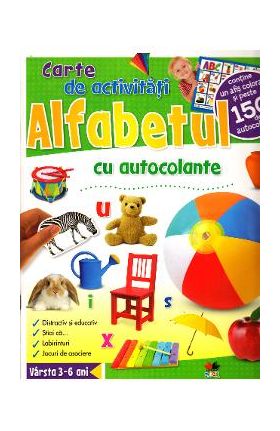 Alfabetul - Carte De Activitati Cu Autocolante 3-6 Ani